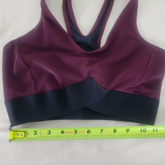 Heroine Sport Womens Sports Bra Size Small Plum Racerback Wireless Activewear - Picture 6 of 11